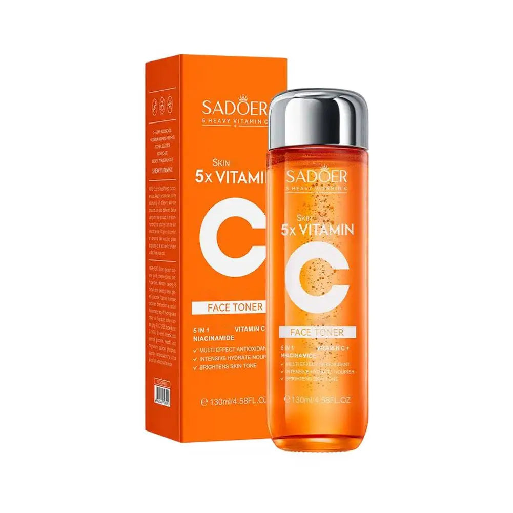 SADOER Vitamin C Brightening Essence Cream Lighten Dark Spots Shrink Pores Antioxidant Even Skin Tone Whitening Skincare