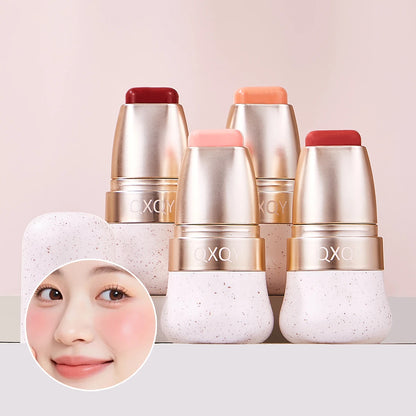 Silky Multi-Use Lip & Cheek Stick - Long-Lasting Cream Blush and Lip Balm for Effortless Makeup - Pink Energetic Blush for Face