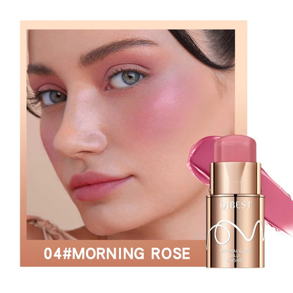 QIBEST Multifunctional Makeup Stick 3 IN 1 Lipstick Blush For Face Lightweight Lip Tint Natural Blush Cream Lasting Cosmetics