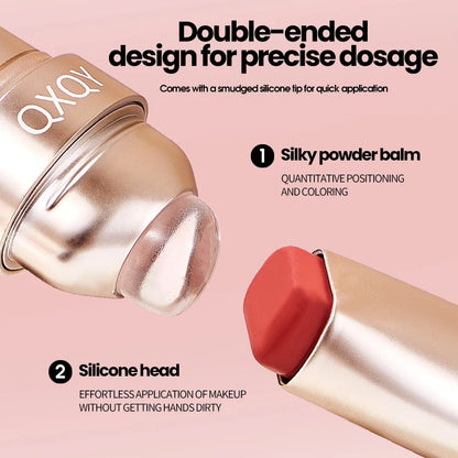 Silky Multi-Use Lip & Cheek Stick - Long-Lasting Cream Blush and Lip Balm for Effortless Makeup - Pink Energetic Blush for Face