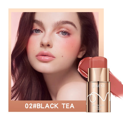 QIBEST Multifunctional Makeup Stick 3 IN 1 Lipstick Blush For Face Lightweight Lip Tint Natural Blush Cream Lasting Cosmetics